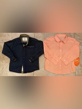 CRAFT + FLOW Button Down Shirt (3T) & NWT Wonder Nation Button Down Shirt (4T)